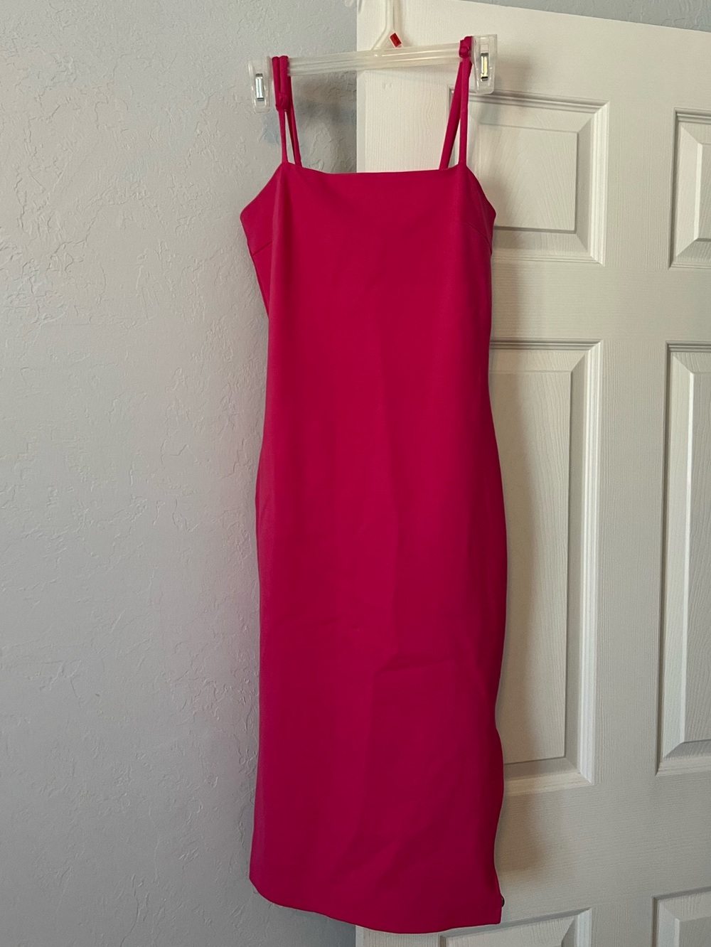 Lulu's Fuchsia Square-Neck Midi Slip Dress